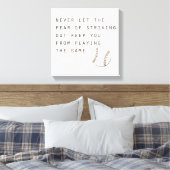 angst om uit te vallen inspirerende moderne honkba canvas afdruk (Insitu (Slaapkamer))