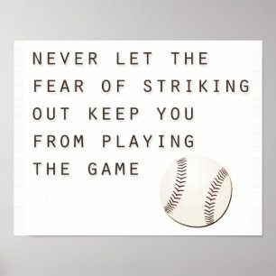 angst om uitgeslagen te worden inspirerende modern poster