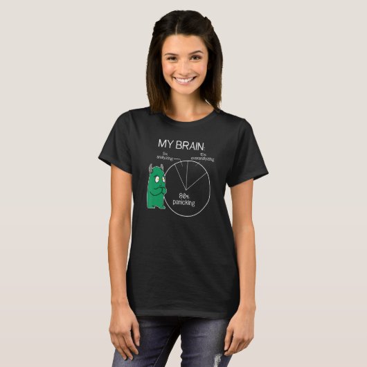 Angst Paniek Mode Overthinking T-shirt (Voorkant volledig)