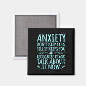 Angst Praat over IT PTSS Awareness Ribbon Support Magneet (Voorkant / Achterkant)