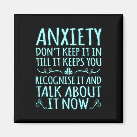 Angst Praat over IT PTSS Awareness Ribbon Support Magneet (Voorkant)