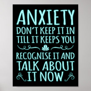 Angst Praat over IT PTSS Awareness Ribbon Support Poster