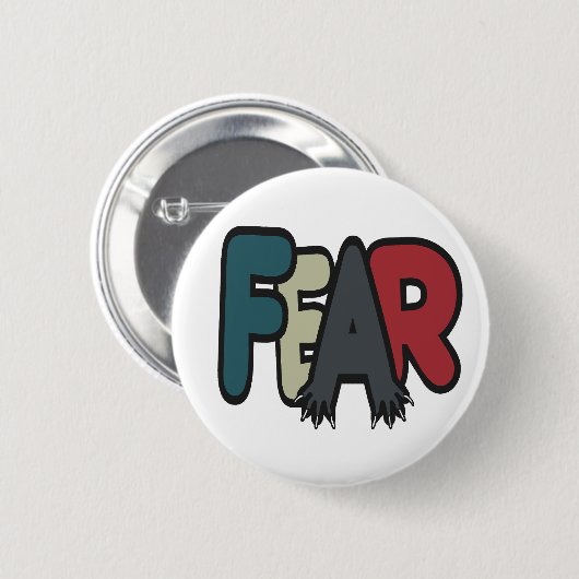 Angst Ronde Button 5,7 Cm (Voorkant /achterkant)