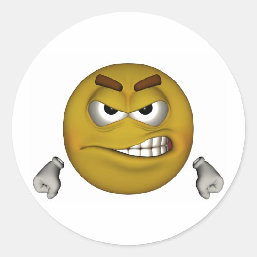 Angst Ronde Sticker (Voorkant)
