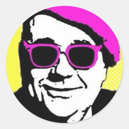 Angst Ronde Sticker (Voorkant)