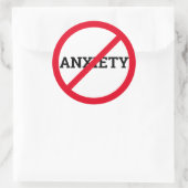 Angst Ronde Sticker (Tas)