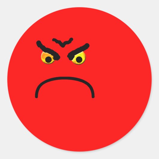 Angst Ronde Sticker (Voorkant)