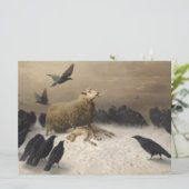 Angst: Schaap met een dood lam Kaart (Staand voorkant)