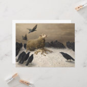 Angst: Schaap met een dood lam Kaart (Voorkant / Achterkant in situ)