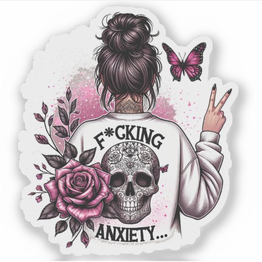 Angst Sticker, geestelijke gezondheid Sticker (Voorkant)