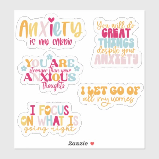 Angst Sticker voor psychische aandoeningen (Vel)