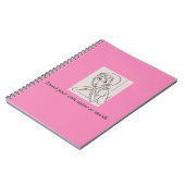 Angst Stresp. gepersonaliseerde woman design roze Notitieboek (Linkerzijde)