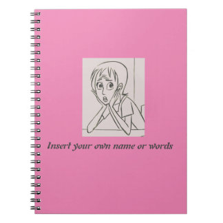 Angst Stresp. gepersonaliseerde woman design roze Notitieboek