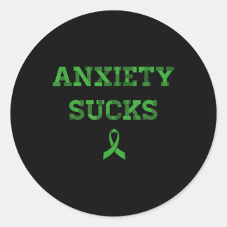 Angst Sucks - Mental Health Awareness Shirt Ronde Sticker
