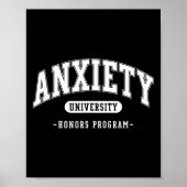 Angst Universitair Honours Program Grappige Mental Poster (Voorkant)