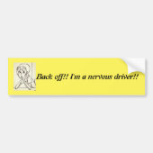 Angst Verhoogd design cartoon geel Bumpersticker (Voorkant)