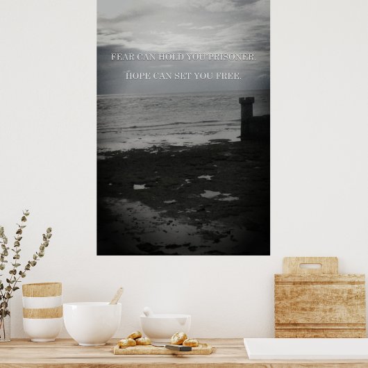 Angst versus hoop poster (Keuken)