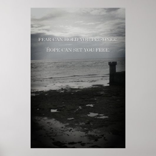 Angst versus hoop poster (Voorkant)