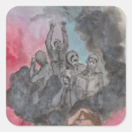 Angst Vierkante Sticker