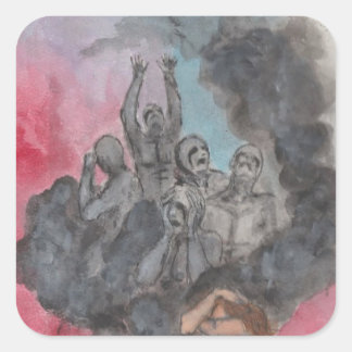 Angst Vierkante Sticker