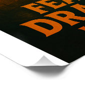 Angst vliegt op drakenvleugels - Halloween 2025 Perfect Poster (Hoek)