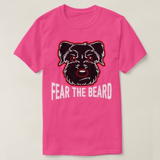 Angst voor Beard Schnauzer Lover s T-shirt (Design voorkant)