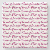 Angst voor bekende stenen onderzetter (Voorkant)