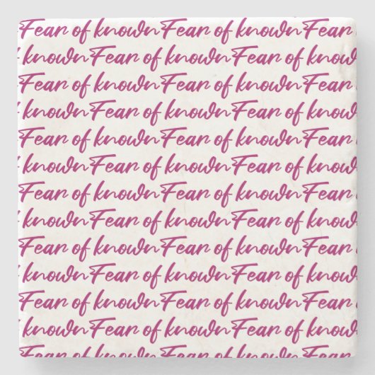 Angst voor bekende stenen onderzetter (Voorkant)