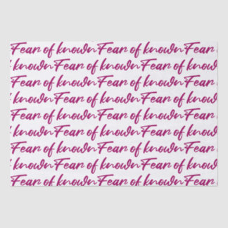 Angst voor bekende tissuepapier