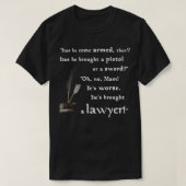 Angst voor de advocaat t-shirt (Design voorkant)
