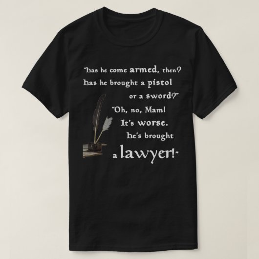 Angst voor de advocaat t-shirt (Design voorkant)