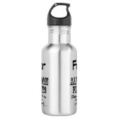 Angst voor de alforensespeler waterfles  (Voorkant)