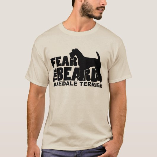 Angst voor de baard - Airedale Terrier T-shirt (Voorkant)