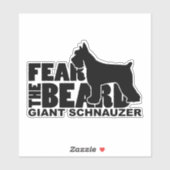 Angst voor de Baard Decal voor Giant Schnauzer Lov Sticker (Vel)