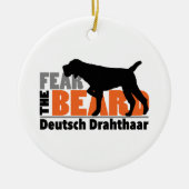 Angst voor de baard - Deutsch Drahthaar Keramisch Ornament (Voorkant)