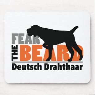 Angst voor de baard - Deutsch Drahthaar Muismat
