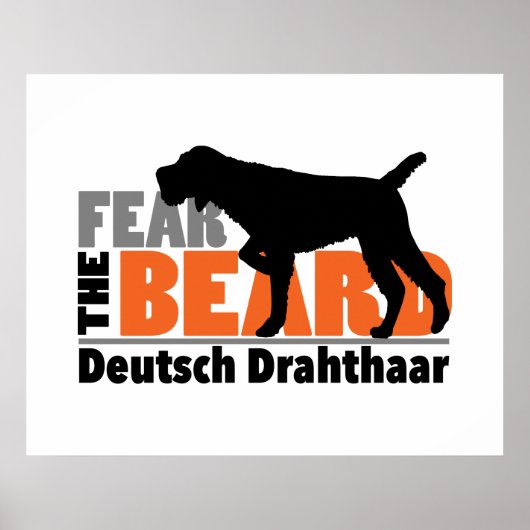 Angst voor de baard - Deutsch Drahthaar Poster (Voorkant)