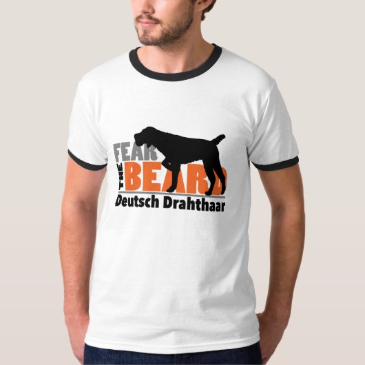 Angst voor de baard - Deutsch Drahthaar T-shirt (Voorkant)