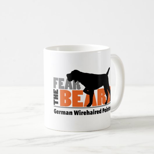 Angst voor de baard - Duitse Wirehaire Pointer Koffiemok (Voorkant rechts)