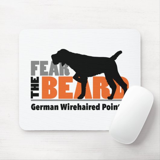 Angst voor de baard - Duitse Wirehaire Pointer Muismat (Met muis)