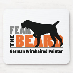 Angst voor de baard - Duitse Wirehaire Pointer Muismat