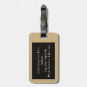 Angst voor de baard, Funny Mustache Bagagelabel (Achterkant verticaal)