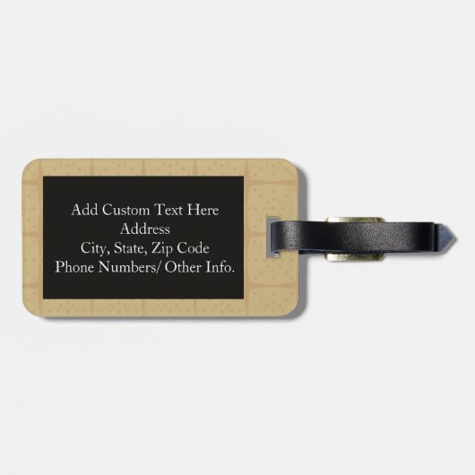 Angst voor de baard, Funny Mustache Bagagelabel (Achterkant horizontaal)