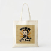 Angst voor de baard, Funny Mustache Tote Bag (Voorkant)