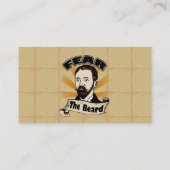Angst voor de baard, Funny Mustache Visitekaartje (Achterkant)