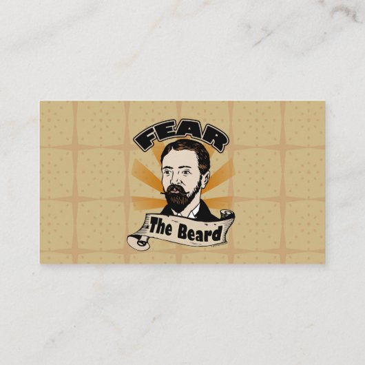 Angst voor de baard, Funny Mustache Visitekaartje (Achterkant)