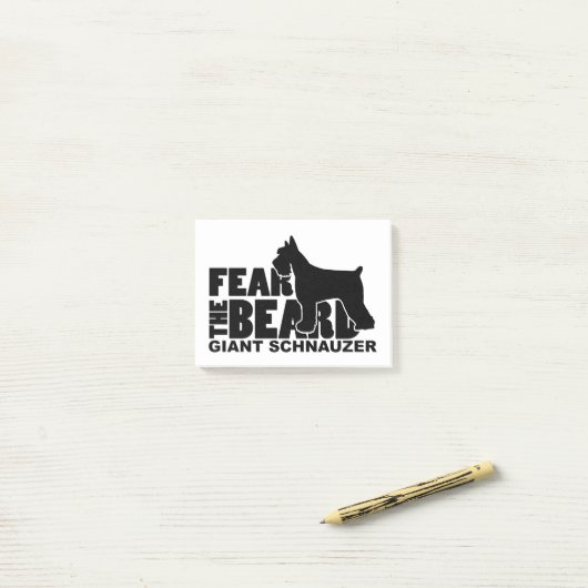 Angst voor de baard - Giant Schnauzer Post-it® Notes (Op bureau)