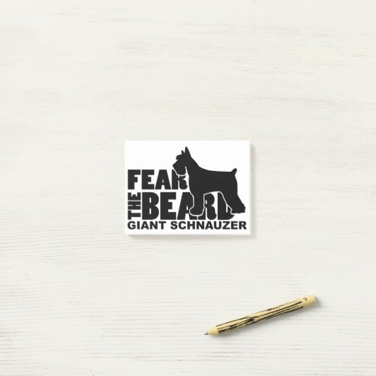 Angst voor de baard - Giant Schnauzer Post-it® Notes (Op bureau)