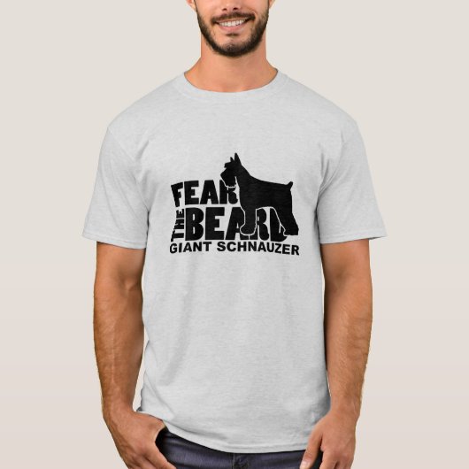 Angst voor de baard - Giant Schnauzer T-shirt (Voorkant)