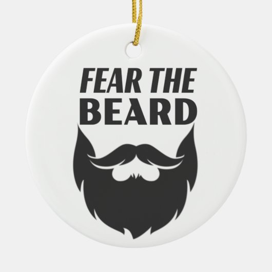 Angst voor de baard keramisch ornament (Voorkant)